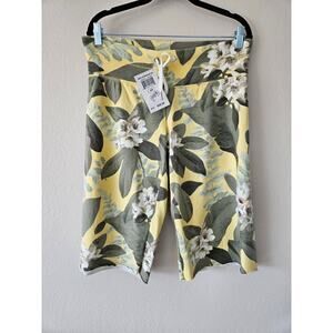 NWT Lucky Brand Tropical Print Terry Bermuda Shorts, Size XS